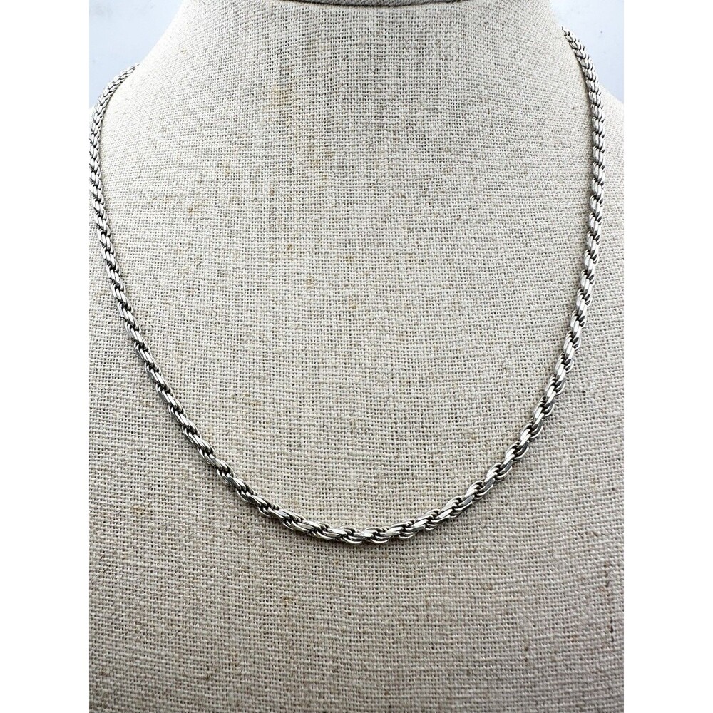 925 Italy Sterling Silver Rope Chain Necklace 2.5mm 18”